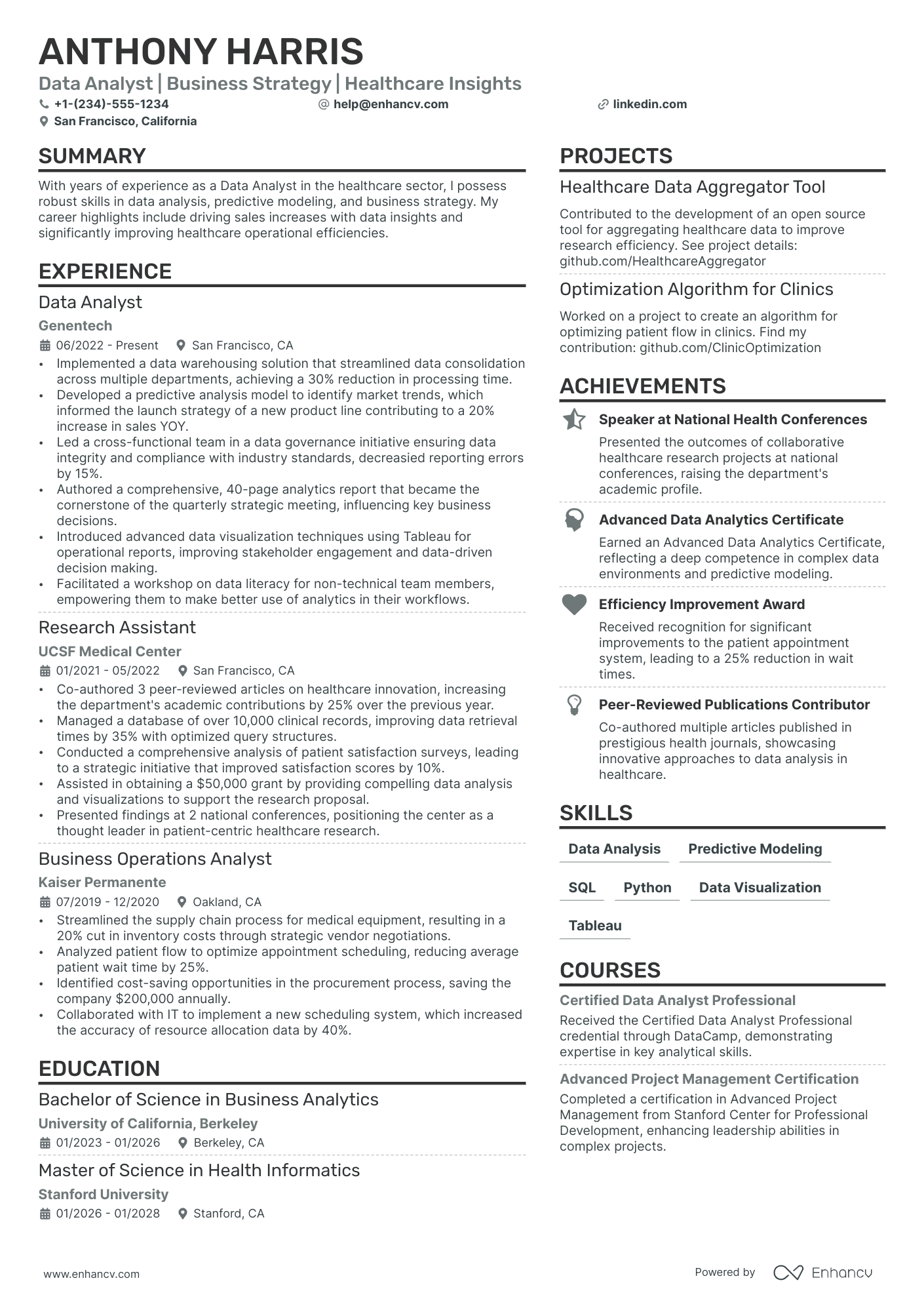 Sophomore Engineering Resume Example