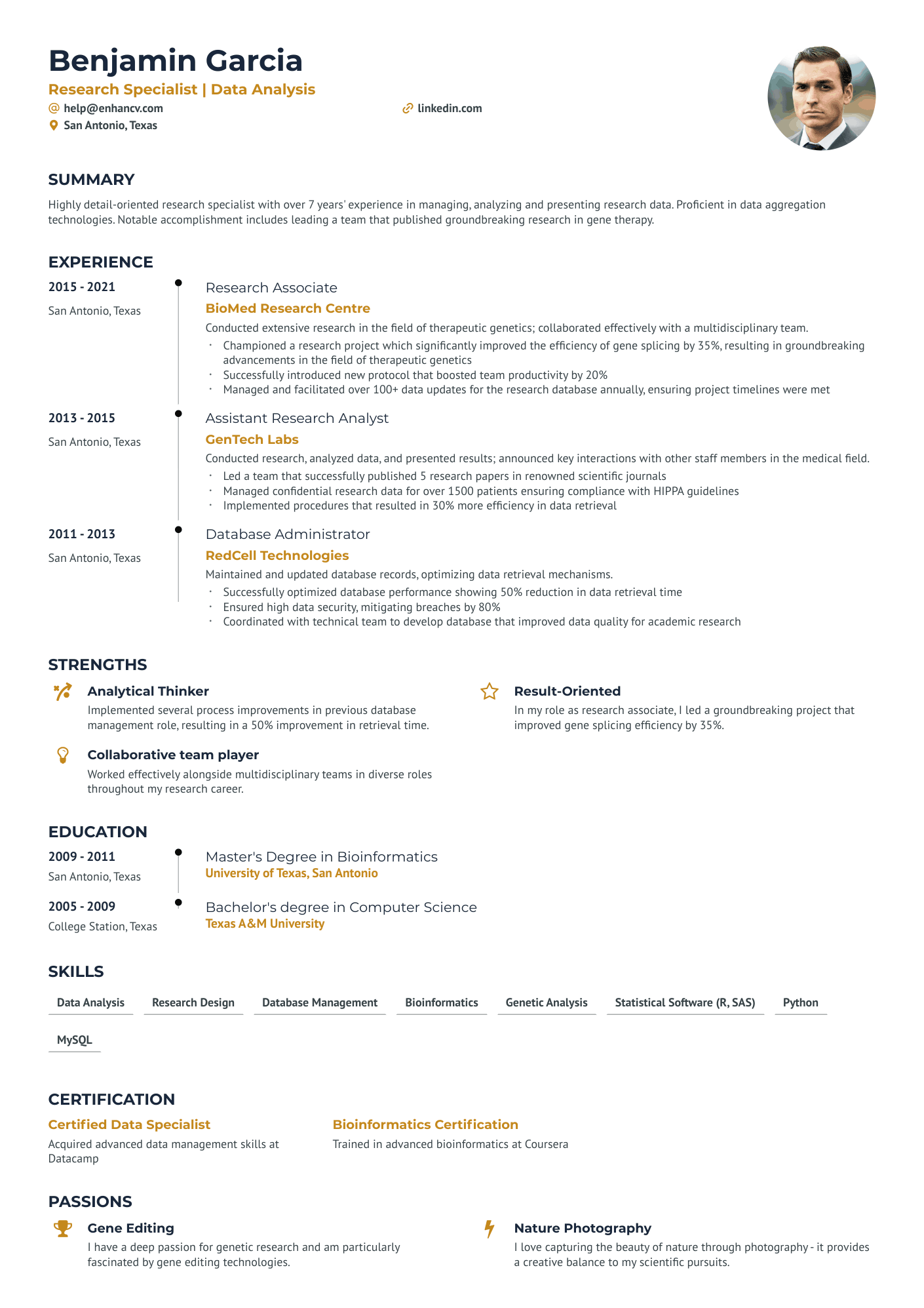 Clinical Research Assistant Resume Example
