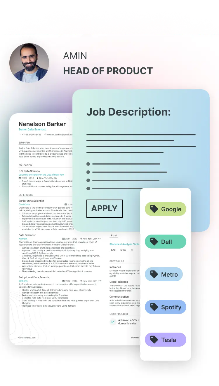 Resume tailoring based on the job you're applying for