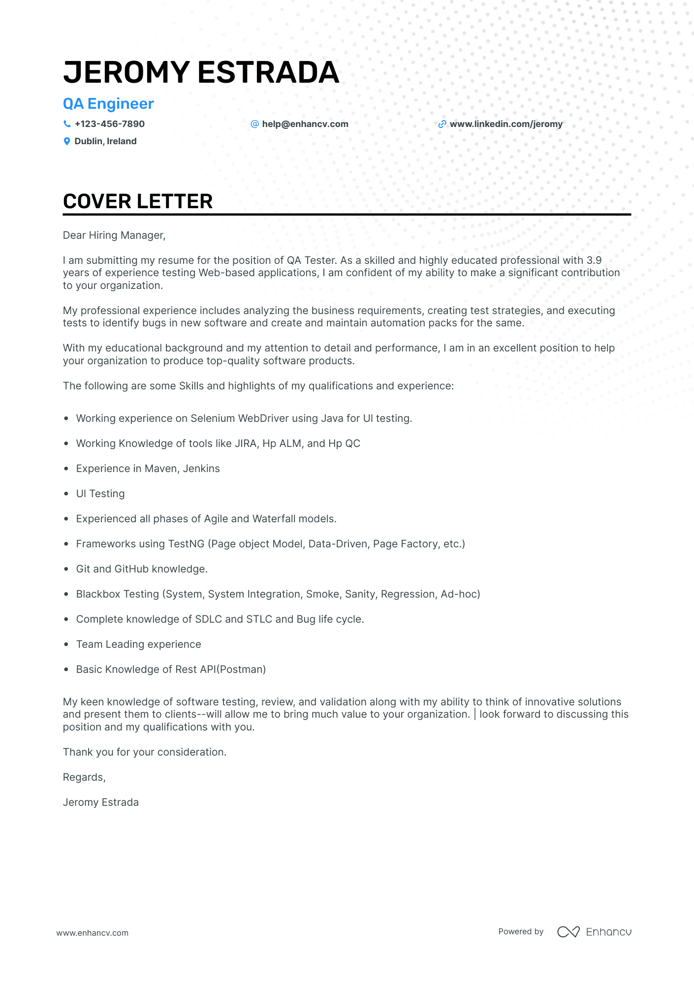 cover letter examples example