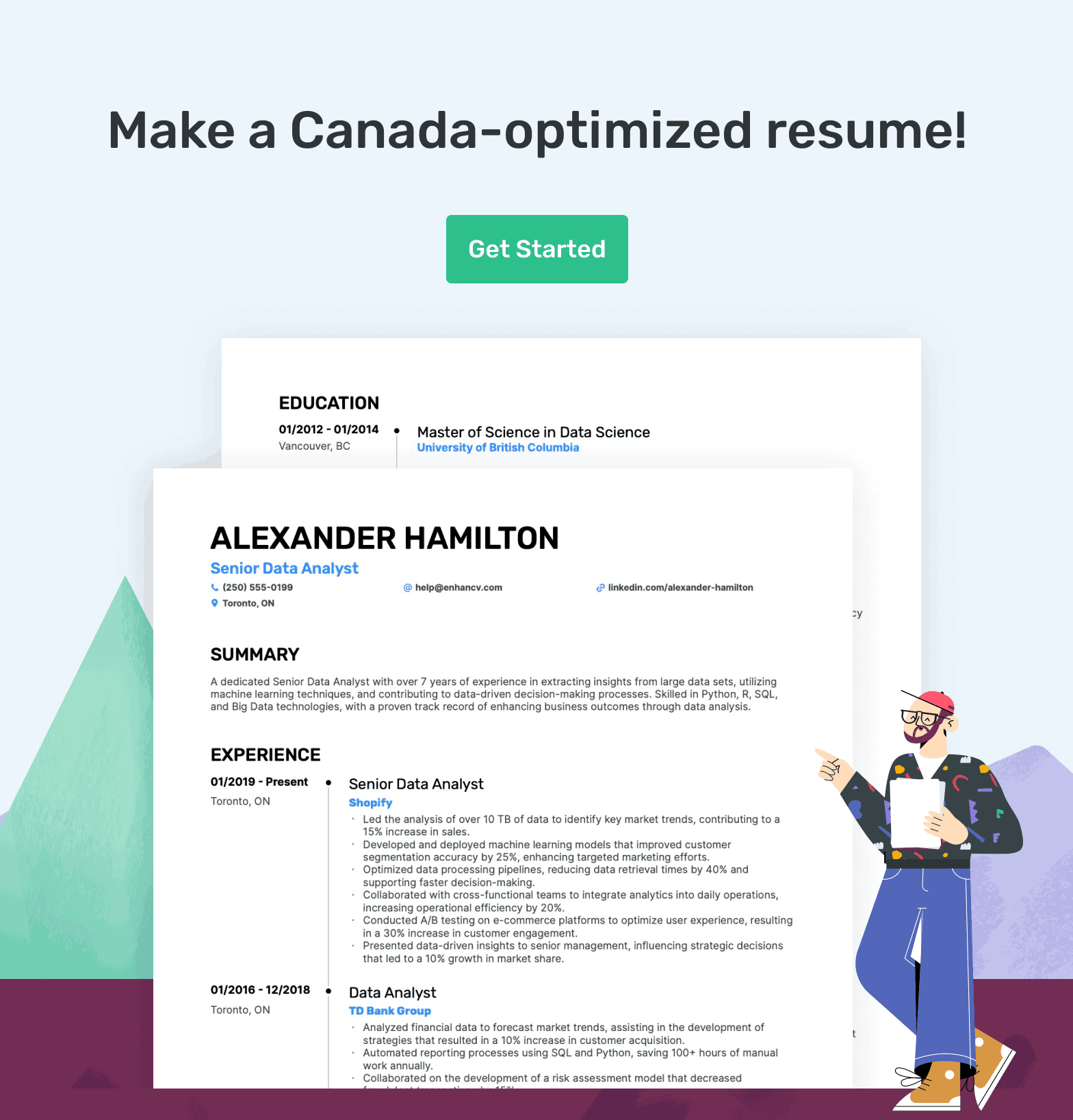 how to make resume as per canadian standards