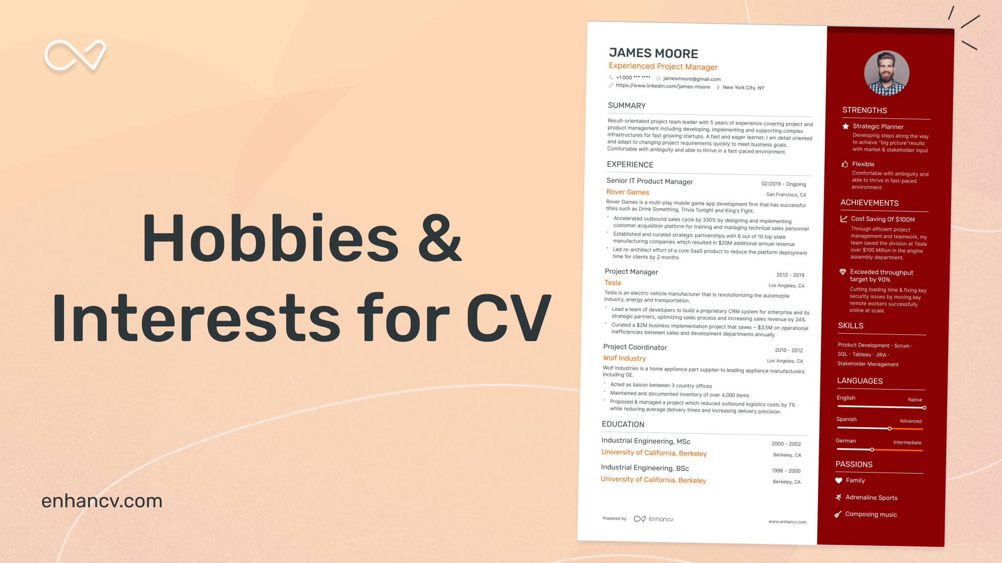 hobbies in resume