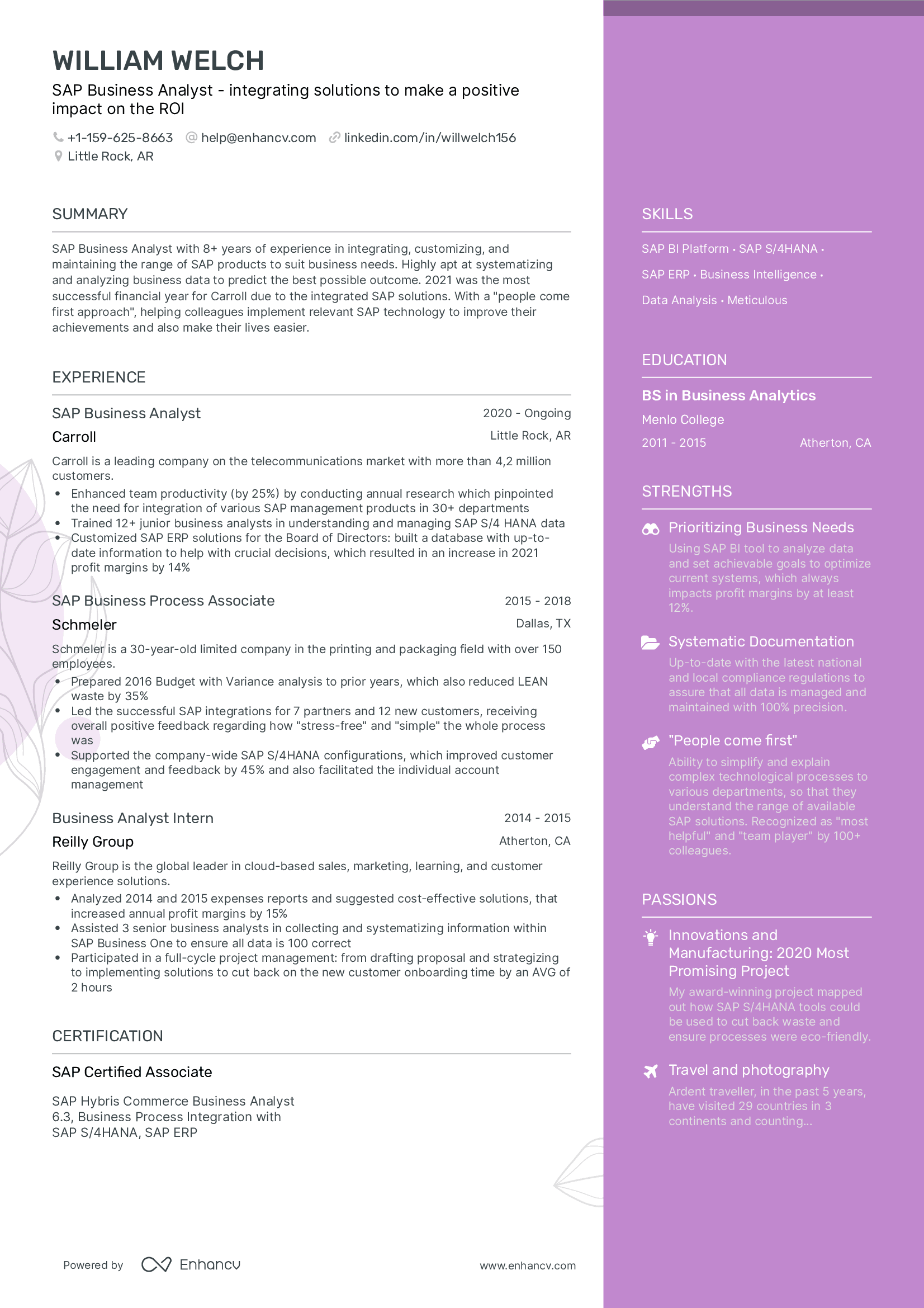SAP business analyst resume.png