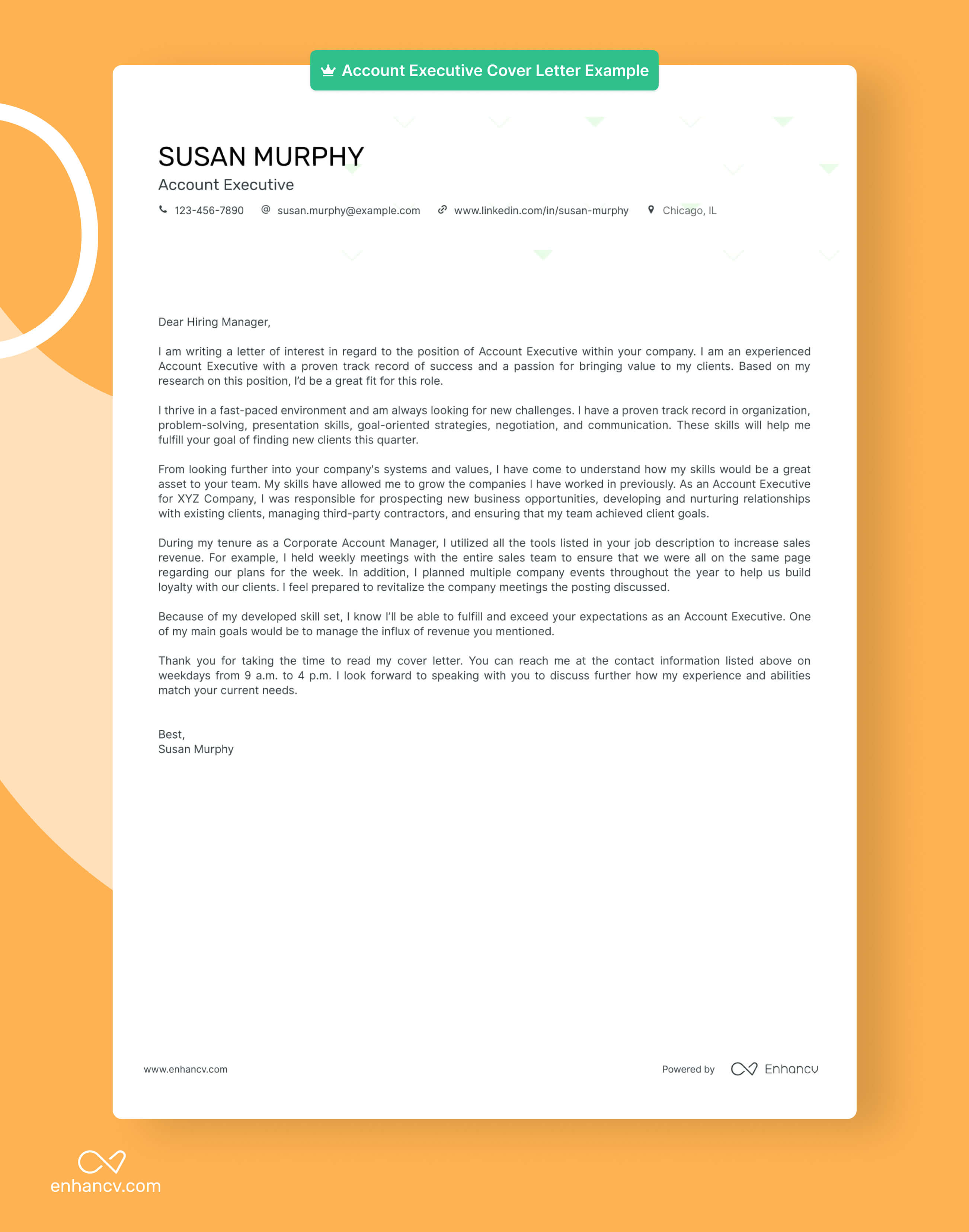 Top Account Executive Cover Letter Examples For 2024