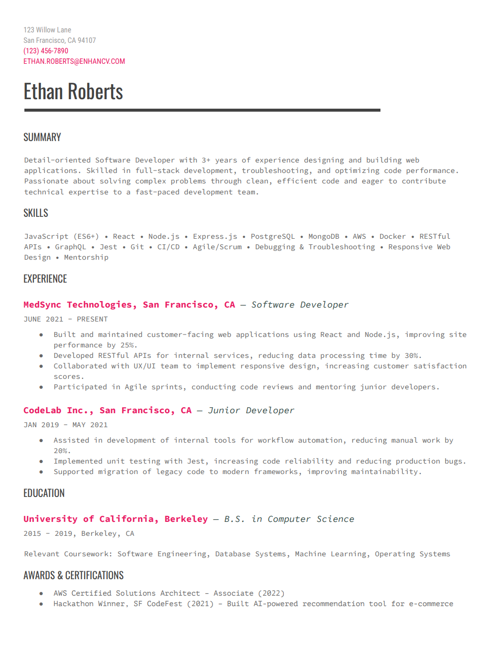 A Google Docs template.