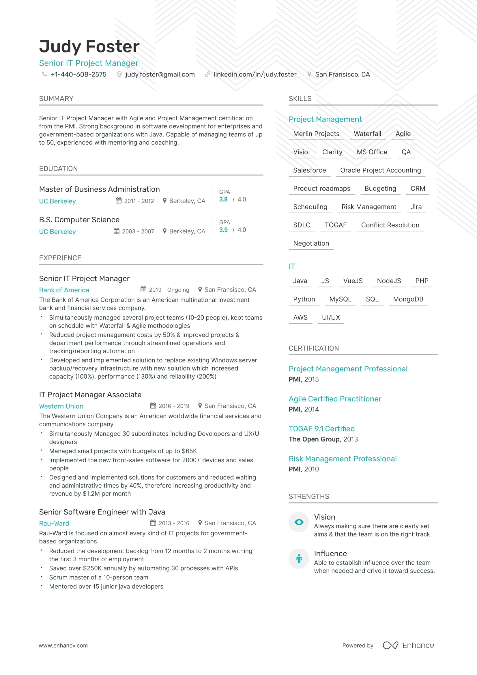 senior it project manager resume
