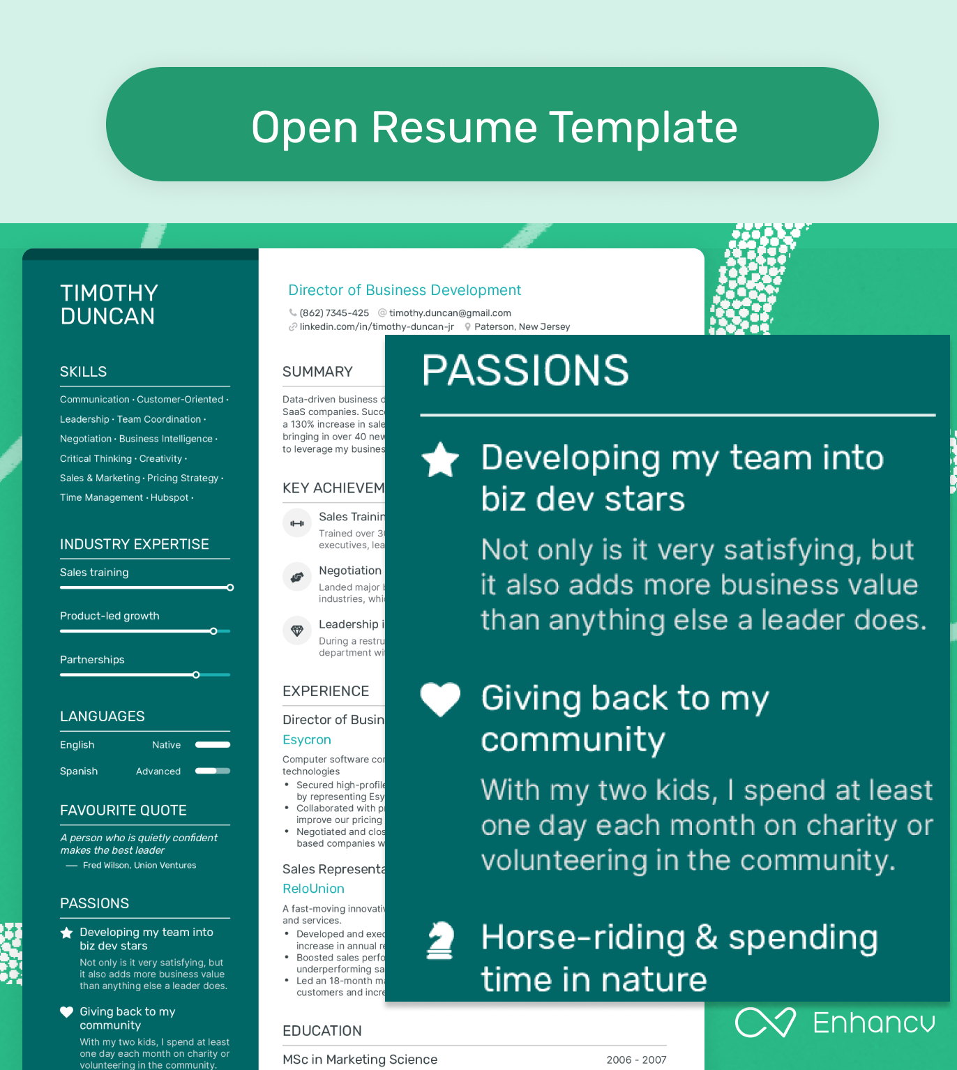 resume examples with hobbies and interests