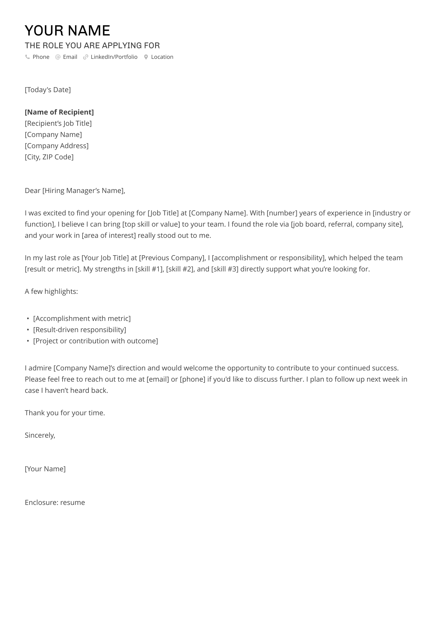 THE ROLE YOU ARE APPLYING FOR resume example