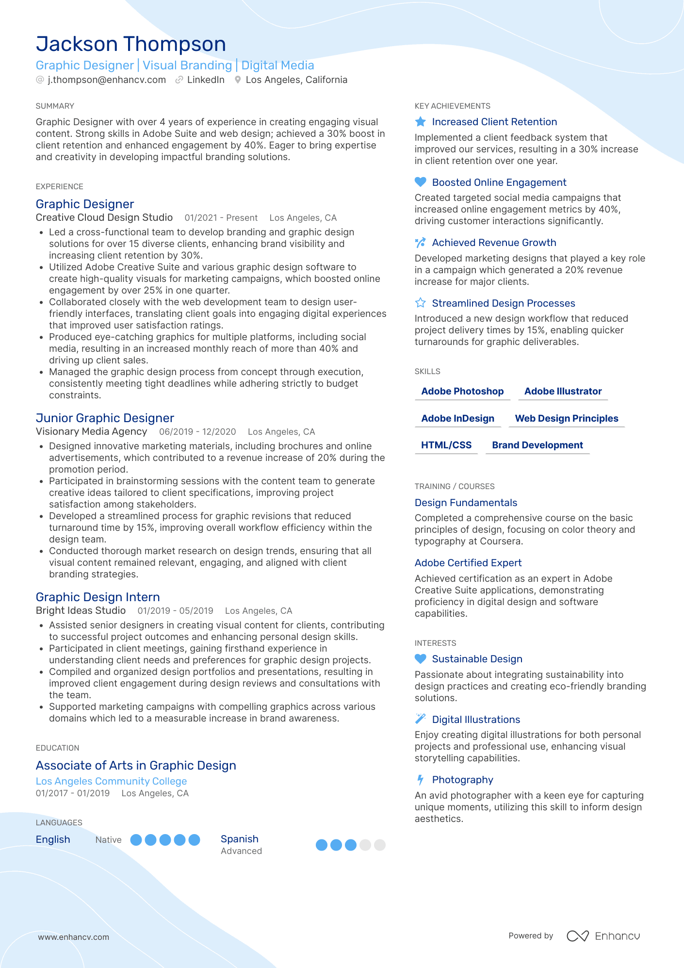 Graphic Designer | Visual Branding | Digital Media resume example