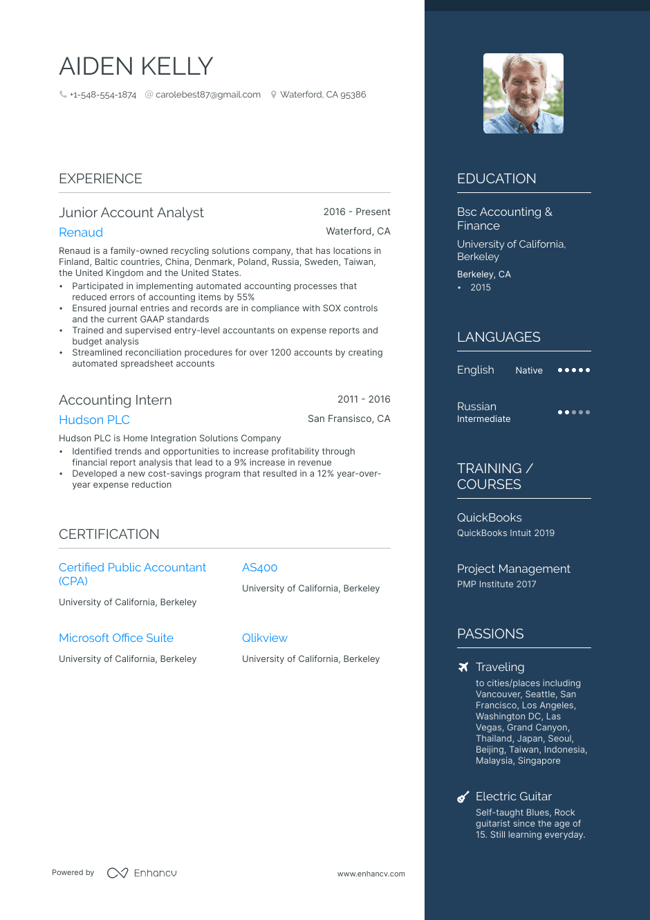 accounting analyst resume example