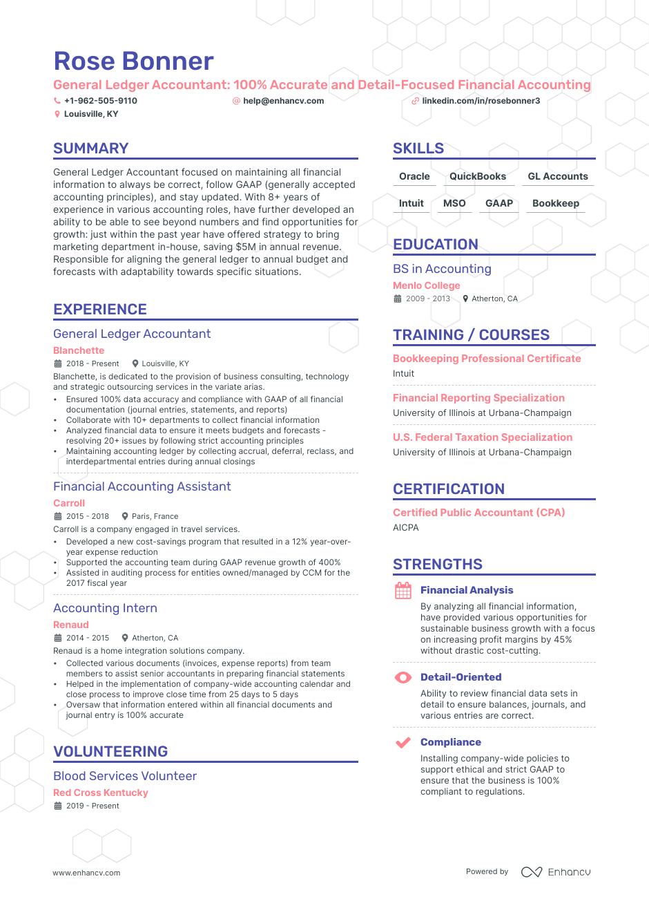 General ledger accountant resume example
