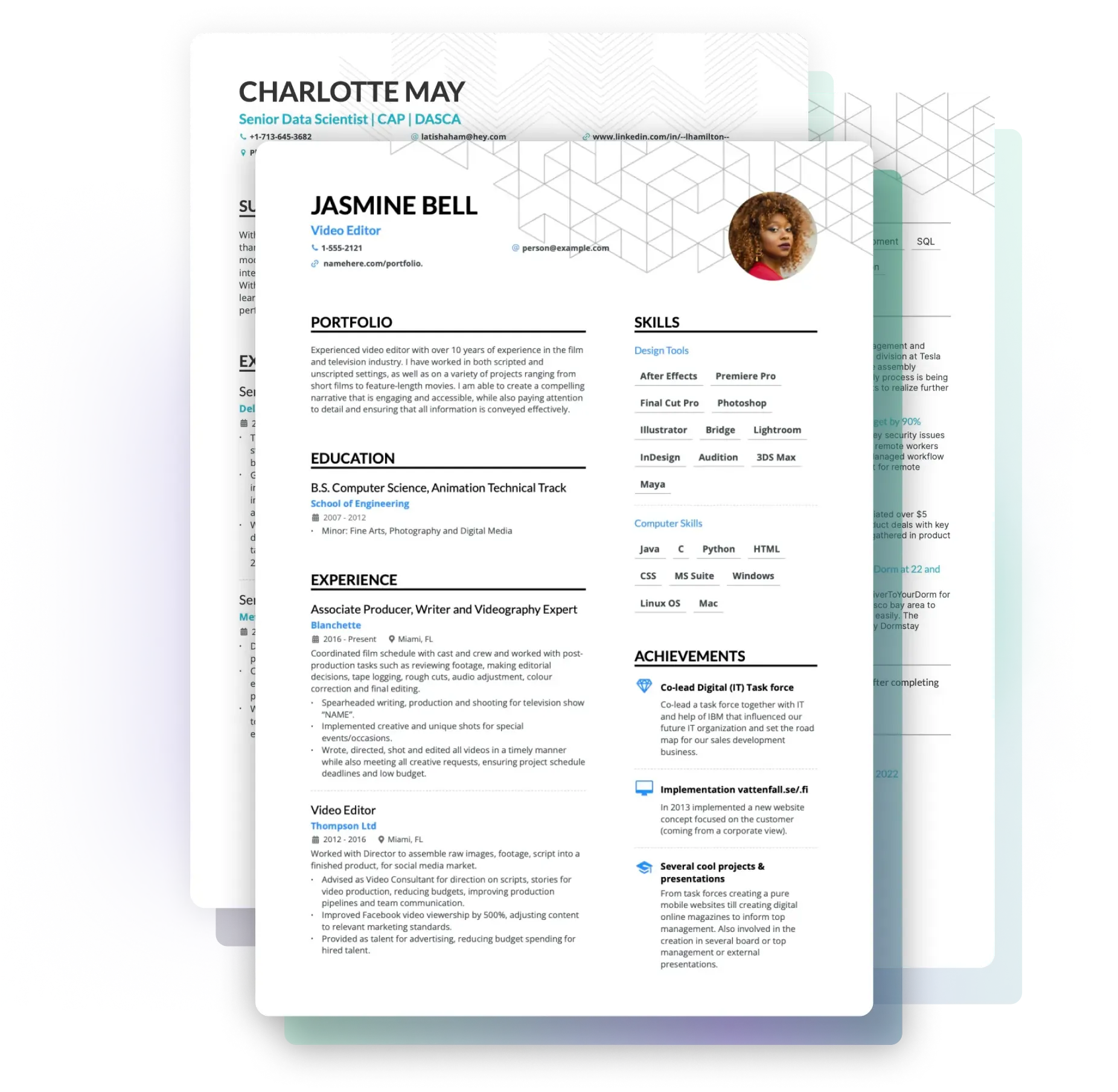 Your linkedin data in resume