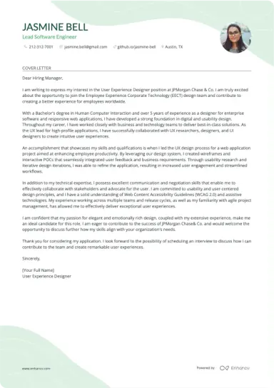 Cover Letter Example