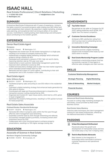 21 Real Estate Agent Resume Examples & Guide for 2024