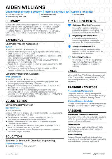 19 Chemical Engineer Resume Examples & Guide for 2025