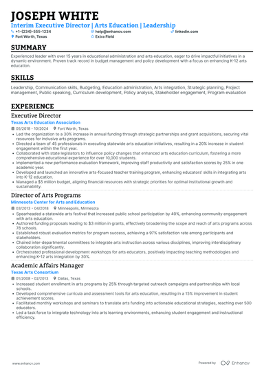 19 Executive Director Resume Examples & Guide for 2025