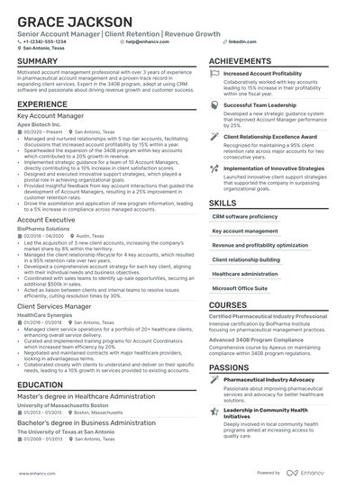 21 Account Manager Resume Examples & Guide for 2025