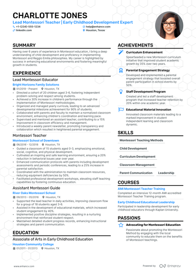 4 Early Childhood Teacher Resume Examples & Guide for 2024