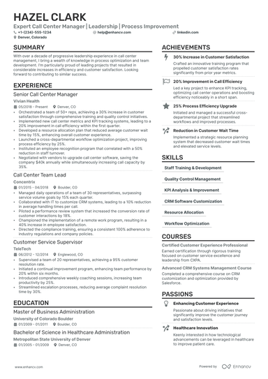 4 Call Center Representative Resume Examples & Guide for 2025