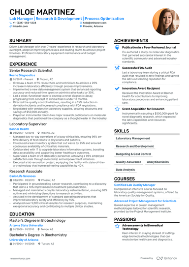 7 Scientist Resume Examples & Guide For 2024