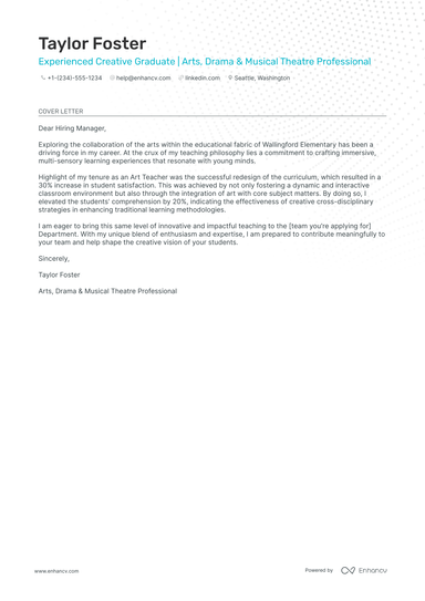 6 Professional Theater Cover Letter Examples and Template for 2024 ...