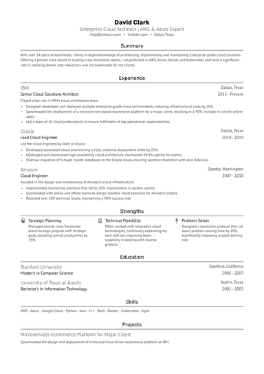 5 Enterprise Architect Resume Examples & Guide for 2025