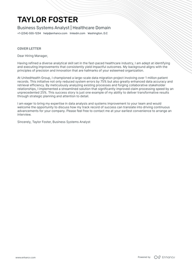 5 Professional System Analyst Cover Letter Examples and Template for ...