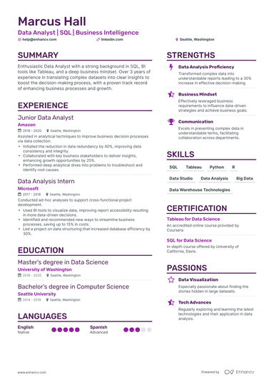 20 Data Analyst Resume Examples & Guide for 2024