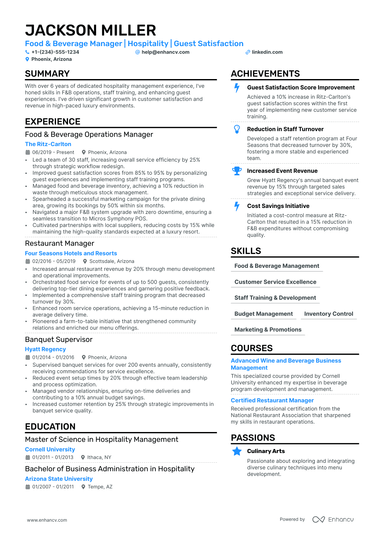 13 Restaurant Manager Resume Examples & Guide for 2025