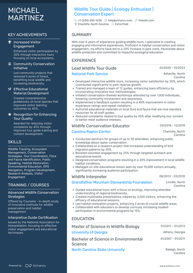 18 Tour Guide Resume Examples & Guide for 2025