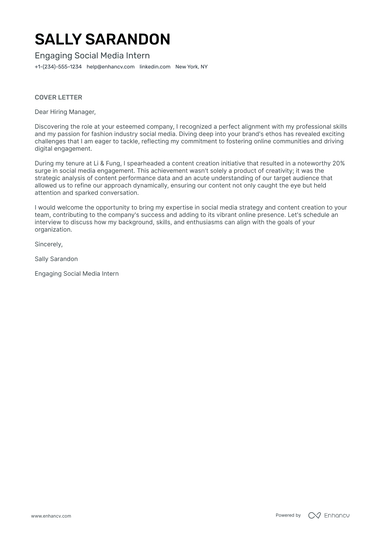 11 Professional Social Media Manager Cover Letter Examples and Template ...