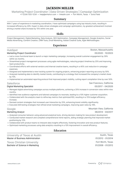 21 Project Coordinator Resume Examples & Guide for 2025