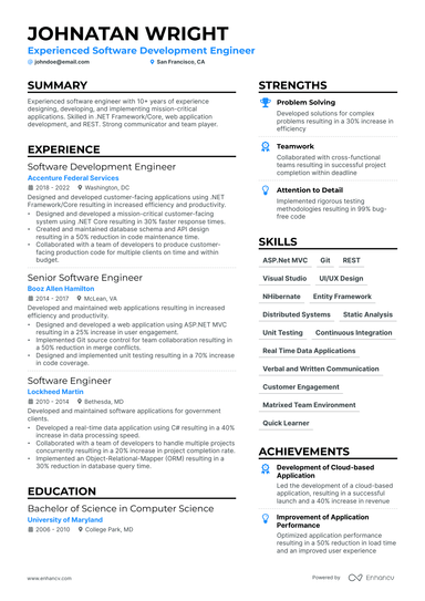 18 Software Engineer Resume Examples & Guide for 2024