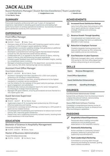 10 Hotel General Manager Resume Examples & Guide for 2024