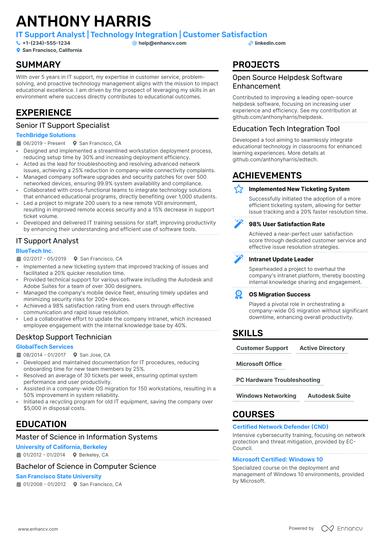 7 IT Support Resume Examples - November 2025