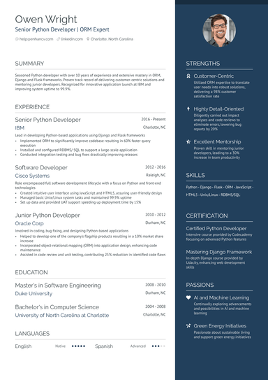 8 Python Developer Resume Examples & Guide for 2025