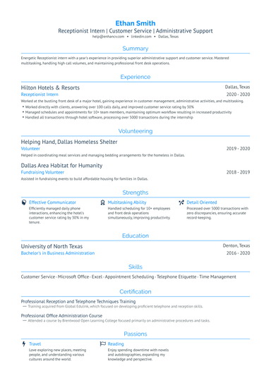 9 Front Desk Receptionist Resume Examples & Guide for 2024