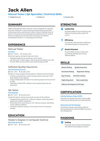 6 Manual Tester Resume Examples & Guide for 2024