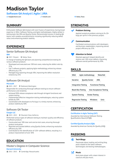 6 Manual Tester Resume Examples & Guide for 2025