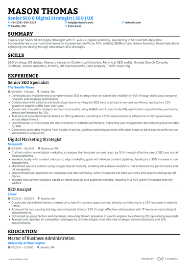 23 SEO Resume Examples & Guide for 2025