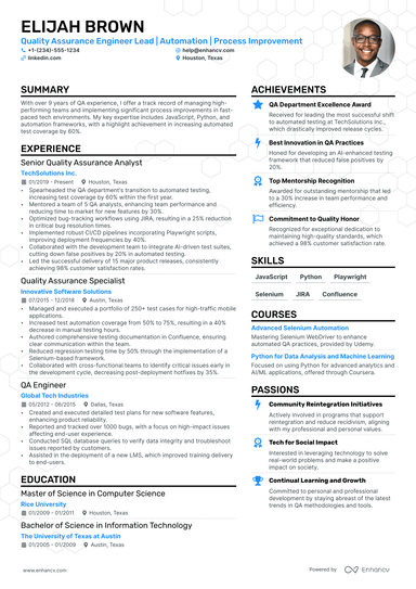 8 Quality Assurance Specialist Resume Examples & Guide for 2024