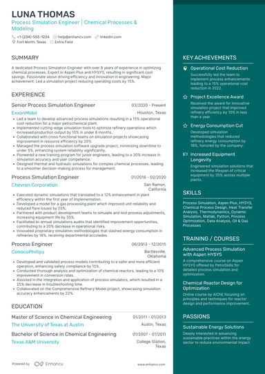 21 Process Engineer Resume Examples & Guide for 2025