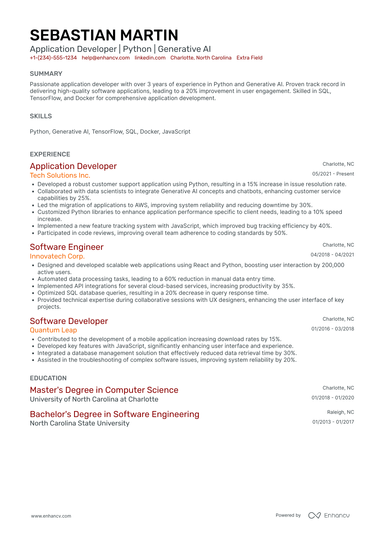 23 Python Developer Resume Examples, Templates & Guide for 2025