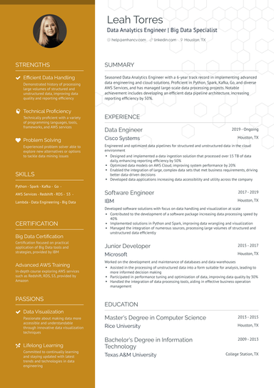 21 Data Engineer Resume Examples & Guide for 2024