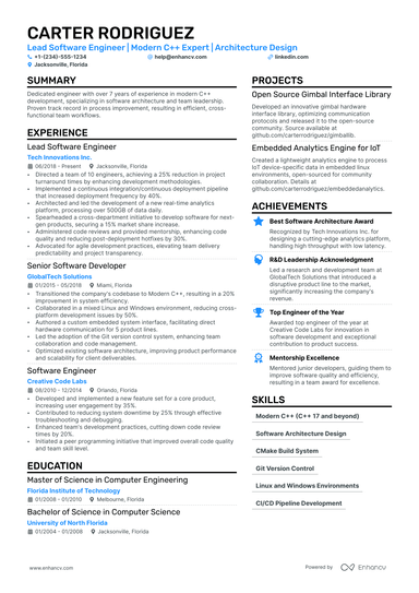 18 Software Engineer Resume Examples & Guide for 2024