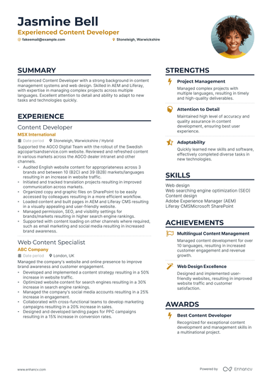 7 Content Manager Resume Examples & Guide for 2024