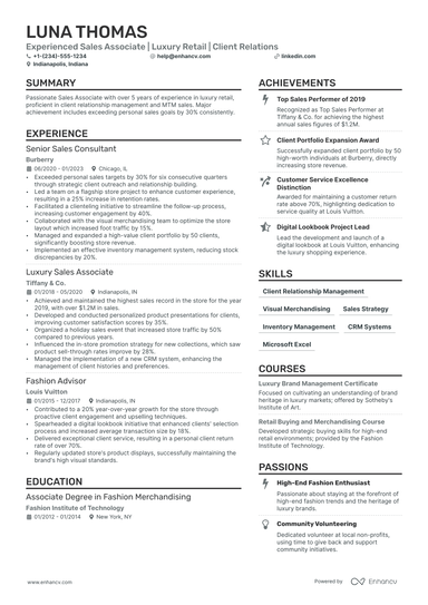 21 Retail Resume Examples & Guide for 2025