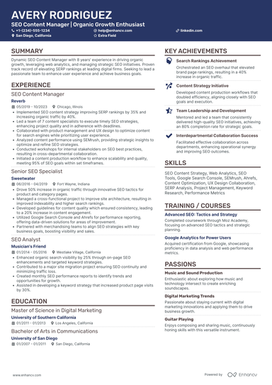 26 Content Manager Resume Examples & Guide for 2025