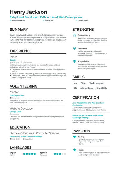 19 Developer Resume Examples & Guide For 2024