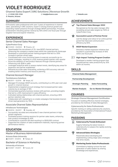 23 Sales Manager Resume Examples - December 2024